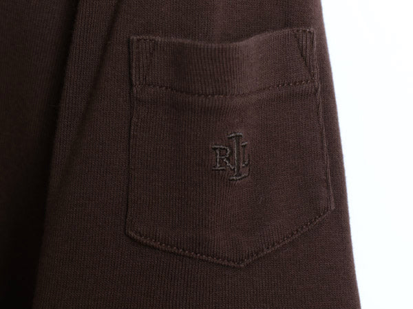 90s ローレン ラルフローレン 長袖 Tシャツ レディース M / オールド ロンT コットン ストレッチ リブ編み カットソー ロングスリーブ 無地
