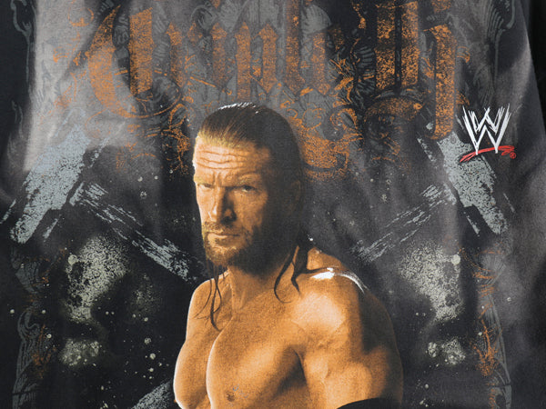 00s WWE トリプルH 両面 プリント Tシャツ メンズ XL / 古着 オールド オフィシャル プロレス アメプロ WWF グラフィック 大きいサイズ 黒