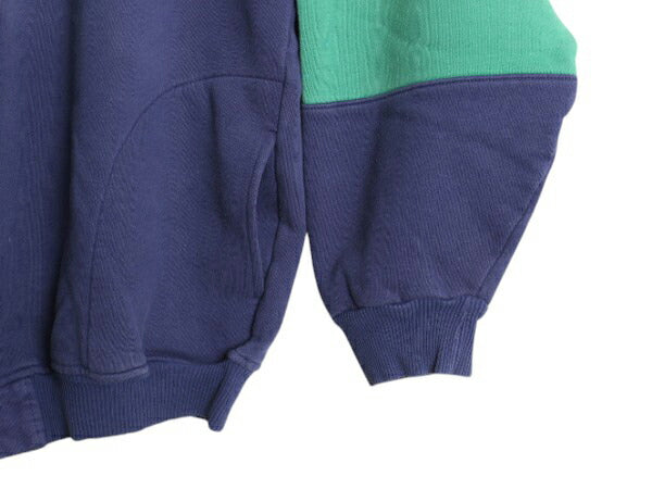 80s チャップス ラルフローレン スウェット カーディガン メンズ XL 古着 ヴィンテージ ポロ 裏起毛 前開き 重ね着 ポケット付き ツートン