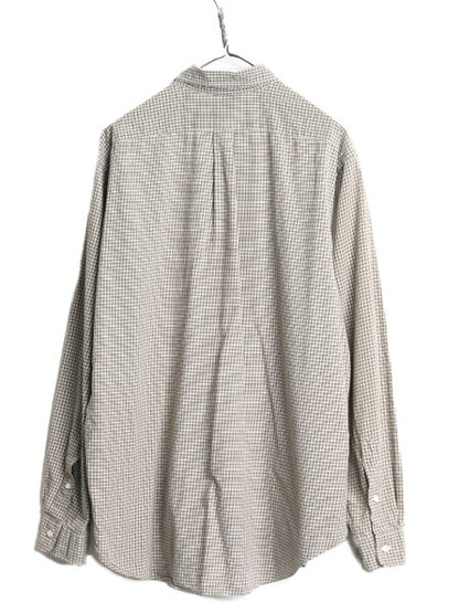90s ラルフローレン チェック 長袖 ボタンダウン シャツ メンズ XL / 90年代 オールド ポロ コットン 長袖シャツ BD BDシャツ 大きいサイズ