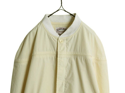 90s CURRENTSEEN ダービー ジャケット メンズ XL オールド フルジップ ブルゾン カップショルダー スイングトップ 大きいサイズ ナチュラル