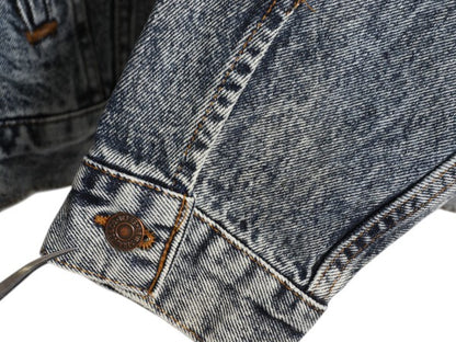 80s USA製 リーバイス 70507 0227 ケミカルウォッシュ デニム ジャケット メンズ L ヴィンテージ Levis ジージャン ジャンパー トラッカー