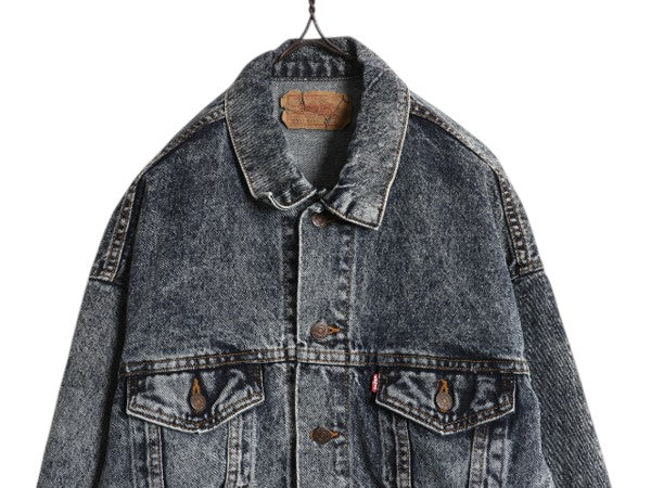 80s USA製 リーバイス 70507 0227 ケミカルウォッシュ デニム ジャケット メンズ L ヴィンテージ Levis ジージャン ジャンパー トラッカー