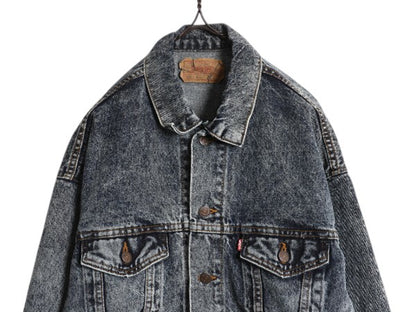 80s USA製 リーバイス 70507 0227 ケミカルウォッシュ デニム ジャケット メンズ L ヴィンテージ Levis ジージャン ジャンパー トラッカー