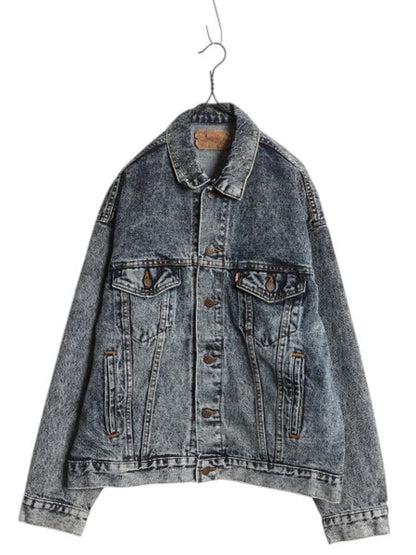 80s USA製 リーバイス 70507 0227 ケミカルウォッシュ デニム ジャケット メンズ L ヴィンテージ Levis ジージャン ジャンパー トラッカー