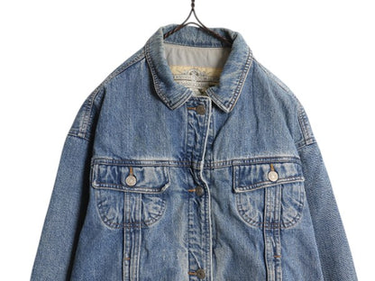 90s バナナリパブリック デニム トラッカー ジャケット レディース M / オールド Safari&Travel ジージャン ライナー付き ショート丈 短丈