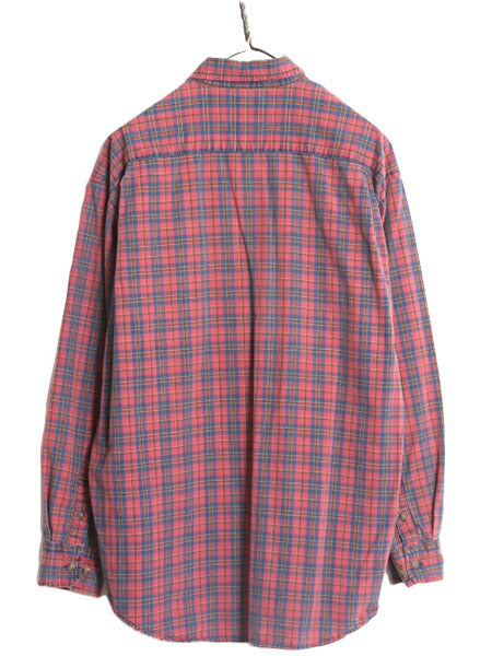 90s ドッカーズ リーバイス チェック 長袖 シャツ メンズ M / 古着 90年代 オールド LEVIS DOCKERS ポケット付き マルチカラー 総柄シャツ