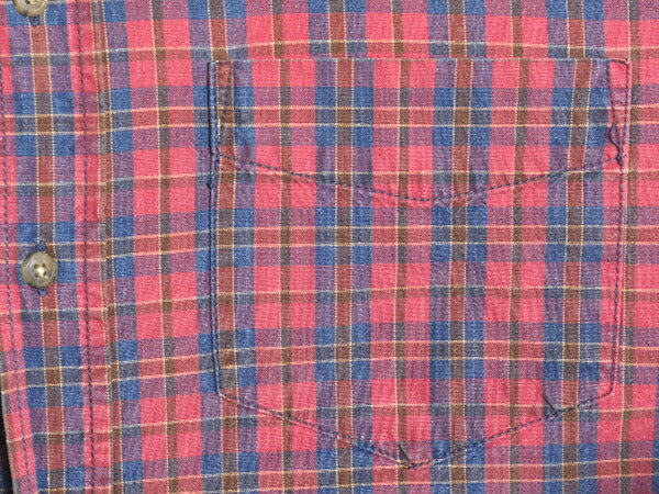 90s ドッカーズ リーバイス チェック 長袖 シャツ メンズ M / 古着 90年代 オールド LEVIS DOCKERS ポケット付き マルチカラー 総柄シャツ