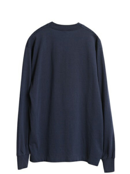 80s USA製 アイオワ プリント 長袖 Tシャツ メンズ L 紺 古着 ヴィンテージ シングルステッチ ロンT クルーネック ロングTシャツ ネイビー
