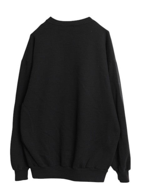 90s USA製 2段 カレッジ プリント スウェット メンズ レディース XL / 黒 オールド トレーナー 裏起毛 ブラック 大きいサイズ ジャージーズ