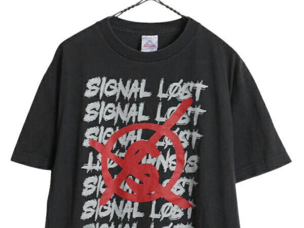 00s バンド ロゴ プリント Tシャツ メンズ レディース M / 古着 オールド ロック パンク ハードコア 音物 音楽 イラスト ヘビーウェイト 黒