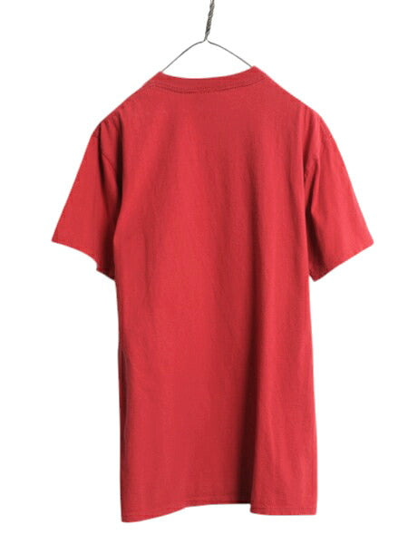 90s USA製 ミッキー プリント Tシャツ メンズ L / オールド キャラクター ディズニー オフィシャル アート グラフィック ヘビーウェイト 赤