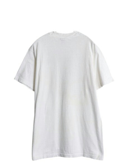 90s USA製 ジョーク メッセージ プリント Tシャツ メンズ M / オールド グラフィック イラスト シングルステッチ ヘビーウェイト ホワイト