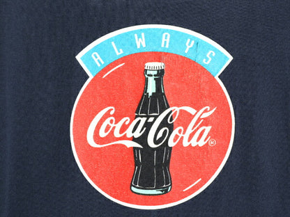 90s USA製 コカコーラ 企業 両面 プリント 半袖 Tシャツ メンズ L / オールド シロクマ キャラクター シングルステッチ ヘビーウェイト 紺