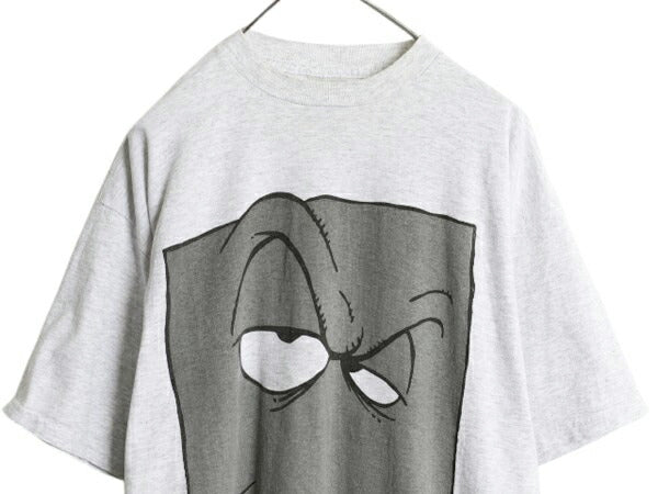 90s FREEZE キャラクター プリント Tシャツ メンズ XXL / オールド アート イラスト グラフィック メッセージ ヘビーウェイト 大きいサイズ