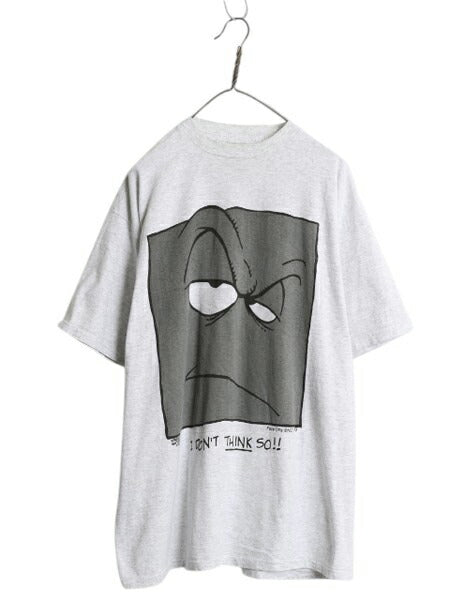 90s FREEZE キャラクター プリント Tシャツ メンズ XXL / オールド アート イラスト グラフィック メッセージ ヘビーウェイト 大きいサイズ