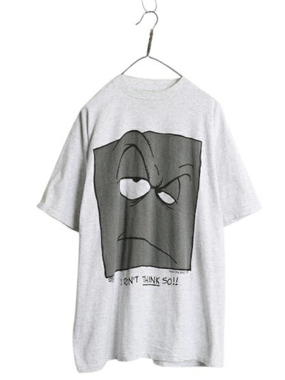 90s FREEZE キャラクター プリント Tシャツ メンズ XXL / オールド アート イラスト グラフィック メッセージ ヘビーウェイト 大きいサイズ