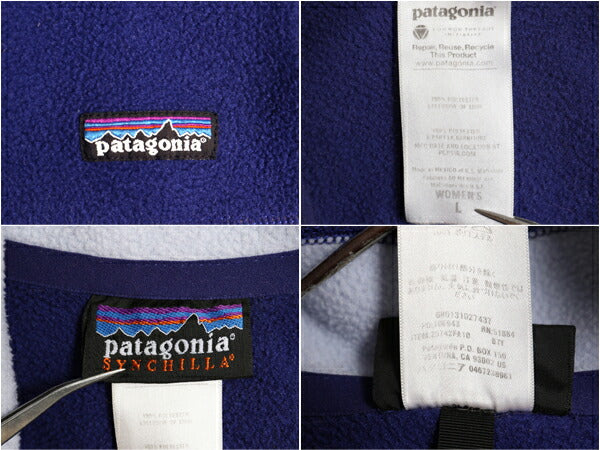 パタゴニア シンチラ マースピアル フリース ジャケット レディース L 古着 10年製 Patagonia アウトドア プルオーバー ハーフジップ 廃盤