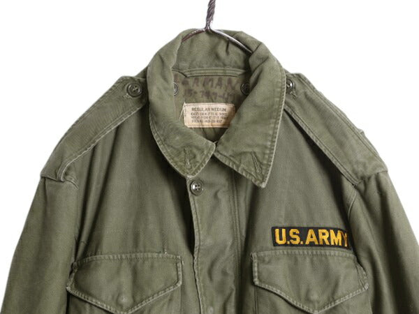 60s 米軍実物 US ARMY M-51 フィールド ジャケット MEDIUM REGULAR 61年製 ヴィンテージ ミリタリー アーミー 軍物 M51 ジャンパー カーキ