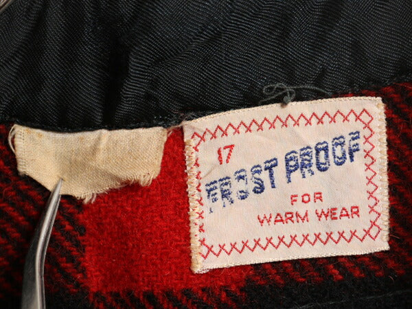 50s USA製 FROSTPROOF マチ付き ブロック チェック ウール シャツ メンズ L 古着 ヴィンテージ CPO 長袖シャツ ジャケット ヘビーウェイト