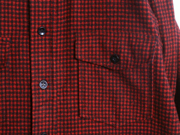 70s USA製 ウールリッチ ギンガム チェック 長袖 ウール シャツ メンズ L 古着 ヴィンテージ 旧タグ 長袖シャツ ポケット付き マルチカラー