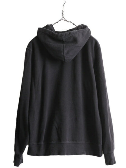 ノースフェイス プリント スウェット フード パーカー メンズ M The North Face プルオーバー 裏起毛 トレーナー ブラック アウトドア 薄手