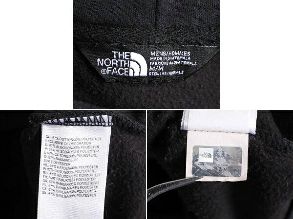 ノースフェイス プリント スウェット フード パーカー メンズ M The North Face プルオーバー 裏起毛 トレーナー ブラック アウトドア 薄手