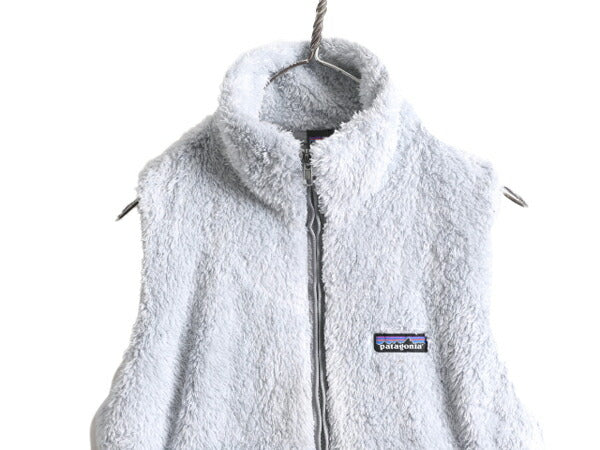 15年製 パタゴニア ロスガトス フリース ベスト レディース M 古着 Patagonia 毛長 パイル ボア 重ね着 フルジップ アウトドア ハイネック