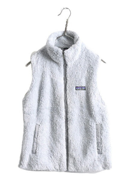 15年製 パタゴニア ロスガトス フリース ベスト レディース M 古着 Patagonia 毛長 パイル ボア 重ね着 フルジップ アウトドア ハイネック
