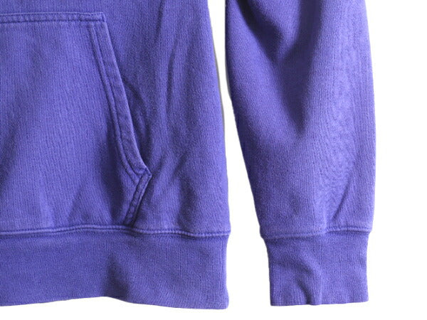 ノースフェイス プリント スウェット フード パーカー メンズ M 古着 The North Face プルオーバー 裏起毛 トレーナー アウトドア 薄手 青