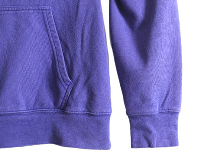 ノースフェイス プリント スウェット フード パーカー メンズ M 古着 The North Face プルオーバー 裏起毛 トレーナー アウトドア 薄手 青