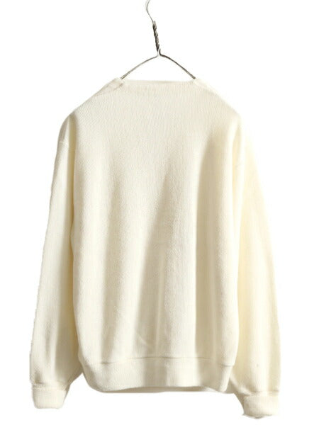 70s 80s ラコステ アクリル ニット カーディガン メンズ レディース L / 70年代 80年代 ヴィンテージ IZOD LACOSTE 羽織り 前開き ホワイト