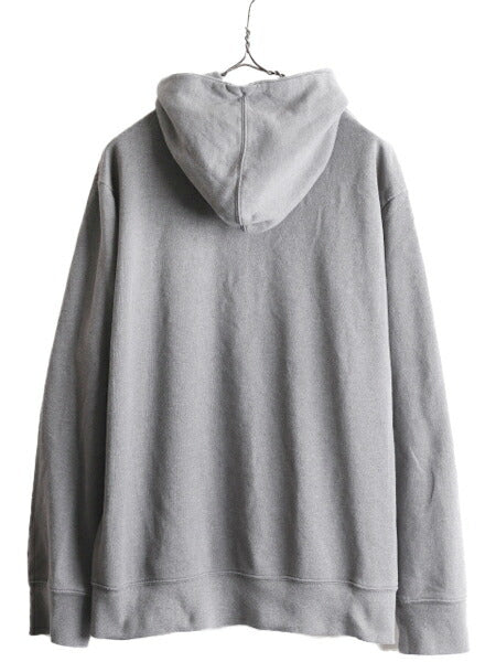 ノースフェイス プリント スウェット フード パーカー メンズ XL / 古着 The North Face プルオーバー 裏起毛 トレーナー アウトドア 灰