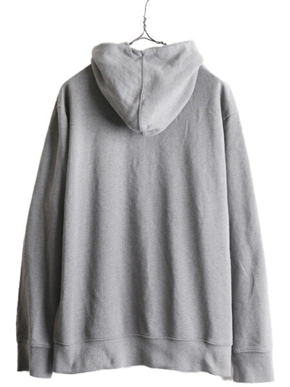 ノースフェイス プリント スウェット フード パーカー メンズ XL / 古着 The North Face プルオーバー 裏起毛 トレーナー アウトドア 灰