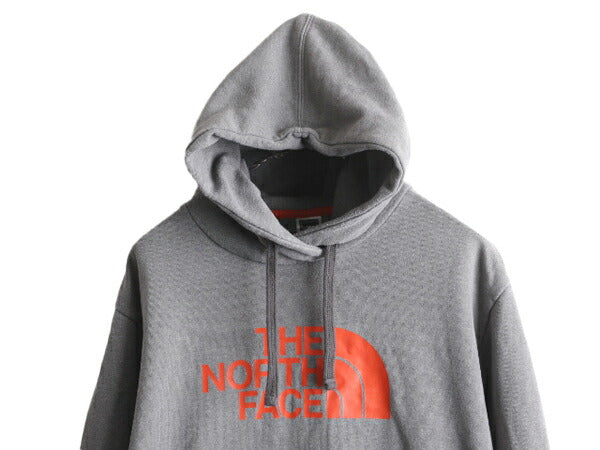 ノースフェイス プリント スウェット フード パーカー メンズ XL / 古着 The North Face プルオーバー 裏起毛 トレーナー アウトドア 灰
