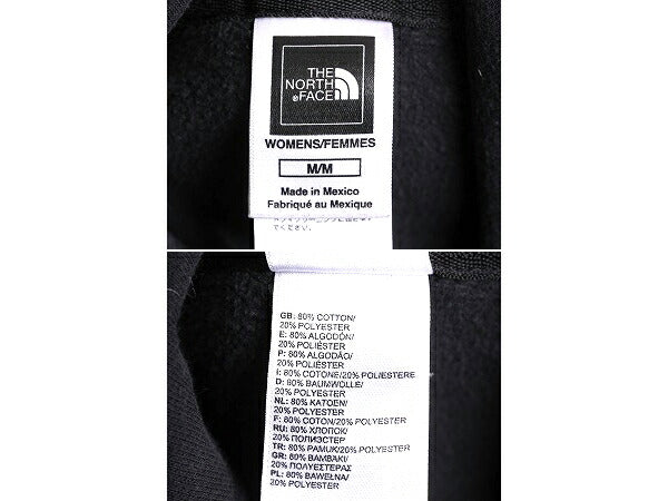ノースフェイス プリント スウェット フード パーカー レディース M The North Face プルオーバー 裏起毛 トレーナー ブラック アウトドア
