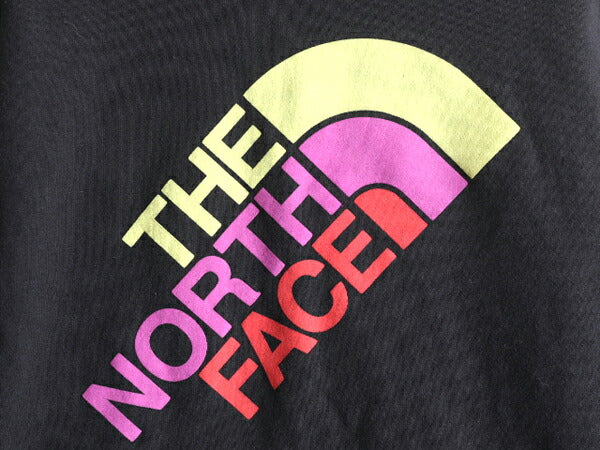 ノースフェイス プリント スウェット フード パーカー レディース M The North Face プルオーバー 裏起毛 ブラック トレーナー アウトドア