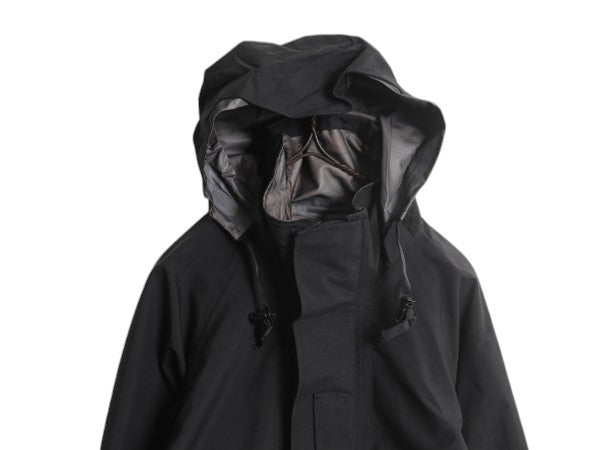 18年製 米軍実物 USN ネイビー ゴアテックス ジャケット SMALL XX-SHORT NAVY CWP 収納 フード パーカー マウンテンパーカー 無地 ブラック