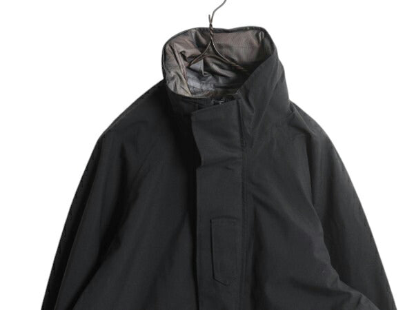 18年製 米軍実物 USN ネイビー ゴアテックス ジャケット SMALL XX-SHORT NAVY CWP 収納 フード パーカー マウンテンパーカー 無地 ブラック
