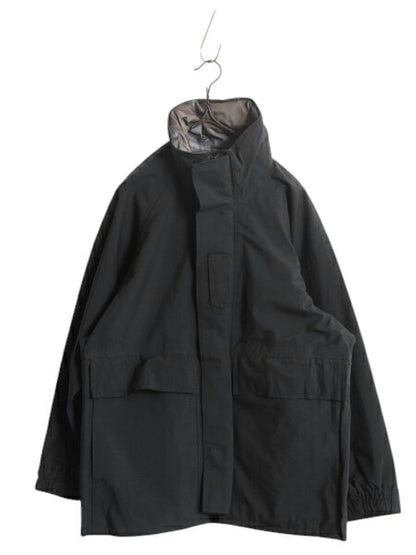 18年製 米軍実物 USN ネイビー ゴアテックス ジャケット SMALL XX-SHORT NAVY CWP 収納 フード パーカー マウンテンパーカー 無地 ブラック