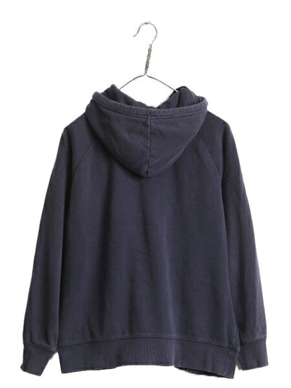 ノースフェイス プリント スウェット フード パーカー レディース M / 古着 The North Face プルオーバー 裏起毛 トレーナー アウトドア 紺