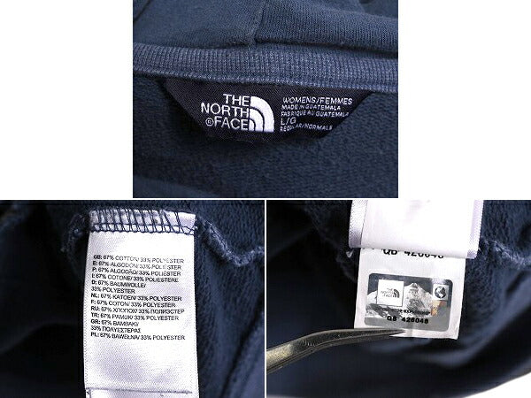 ノースフェイス プリント スウェット フード パーカー レディース L / The North Face プルオーバー 裏起毛 トレーナー アウトドア 星条旗