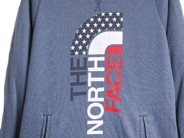 ノースフェイス プリント スウェット フード パーカー レディース L / The North Face プルオーバー 裏起毛 トレーナー アウトドア 星条旗