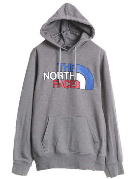 ノースフェイス プリント スウェット フード パーカー メンズ S / The North Face プルオーバー トレーナー 裏起毛 薄手 アウトドア 星条旗