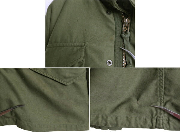 70s 米軍実物 US ARMY M-65 フィールド ジャケット SMALL SHORT 72年製 ヴィンテージ ミリタリー ジャンパー ブルゾン 軍物 3rd ブラス M65