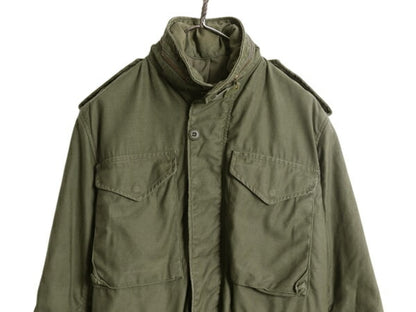 70s 80s USA製 ALPHA INDUSTRIES 社製 M-65 フィールド ジャケット X-SMALL REGULAR / 民間 ヴィンテージ アルファ ミリタリー 3rd ブラス