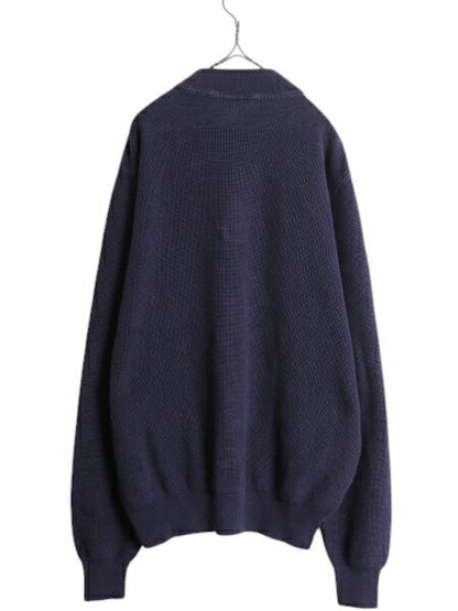 90s USA製 ランズエンド ヘンリーネック コットン ニット セーター メンズ XL / オールド LANDS END モックネック ミリタリー 大きいサイズ