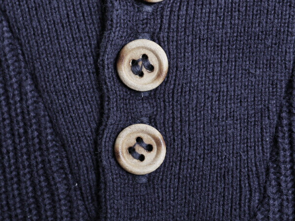90s USA製 ランズエンド ヘンリーネック コットン ニット セーター メンズ XL / オールド LANDS END モックネック ミリタリー 大きいサイズ