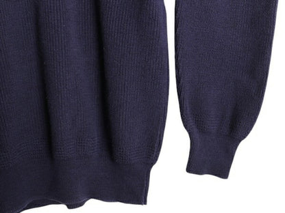 90s USA製 ランズエンド ヘンリーネック コットン ニット セーター メンズ XL / オールド LANDS END モックネック ミリタリー 大きいサイズ
