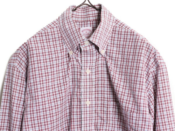 ブルックスブラザーズ チェック ボタンダウン 長袖 シャツ メンズ М / Brooks Brothers コットン ノーアイロン ポケット付き マルチカラー